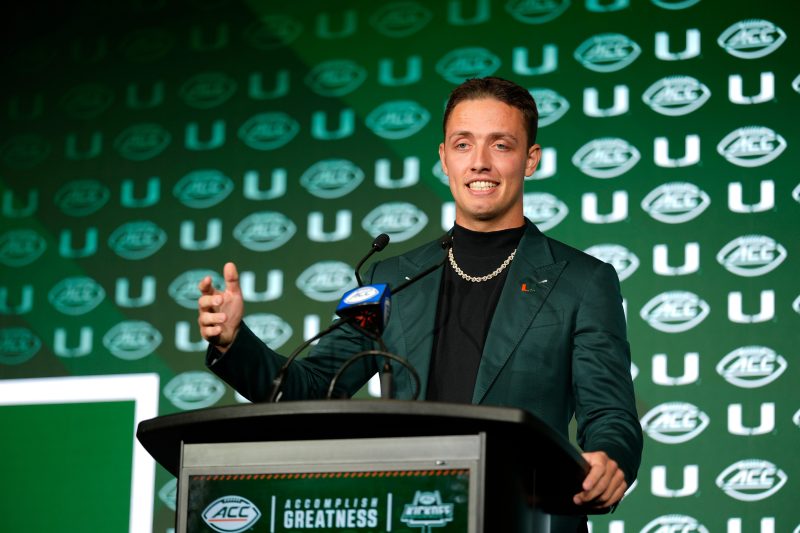 Carson Beck happy at Miami, doesn’t feel pressure to replace Cam Ward