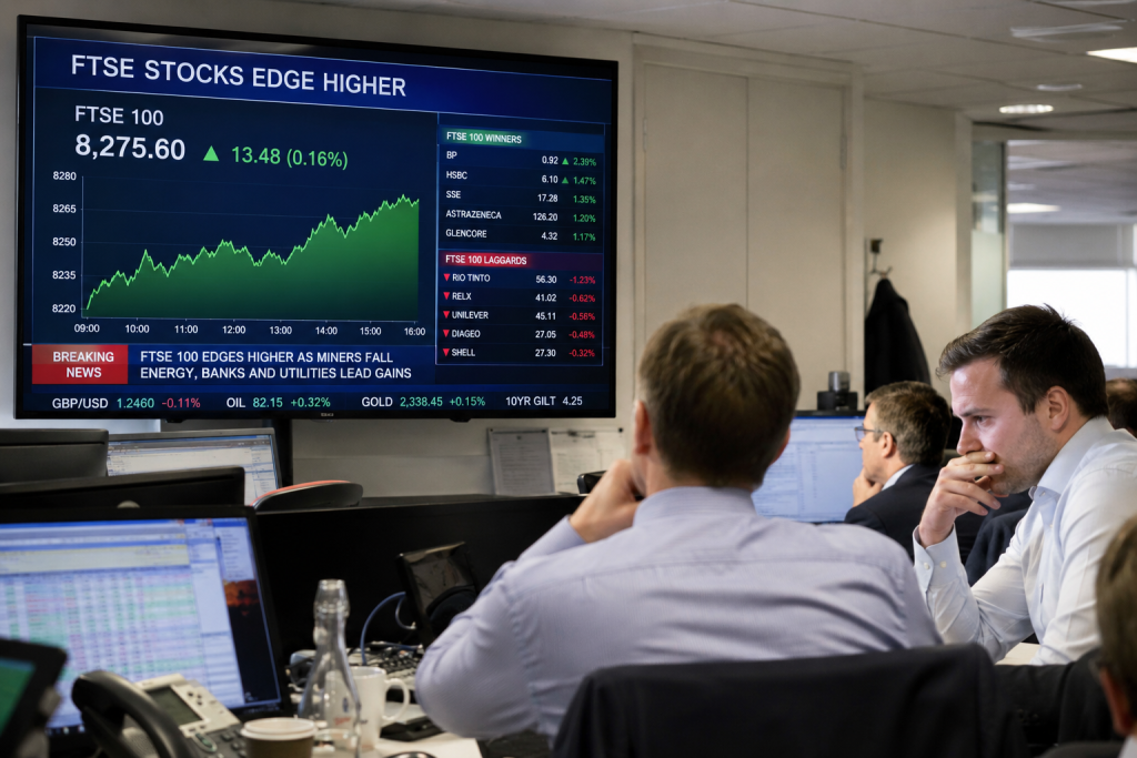 FTSE edges higher as retail and financial stocks lift London markets