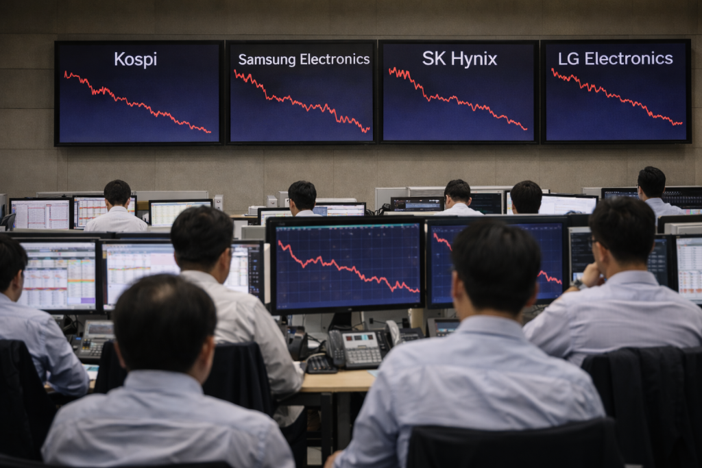 South Korean shares erase early gains, slump 5.2% as AI-driven chip selloff deepens